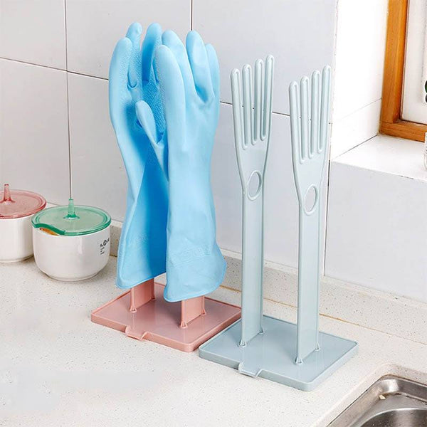 Portable Glove Drying Rack Kitchen Storage Rack Desktop Drainage StoraMaterial: PP 
 Size :34*12*15cm  
 Color: Blue/pink 
 Packing: 1 Set  

 FeedbackTheWellBeing1Portable Glove Drying Rack Kitchen Storage Rack Desktop Drainage Storage Rack Accessories Kitchen ToolsCulinaryWellBeing