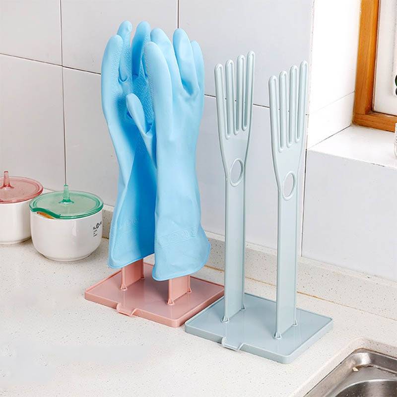 Portable Glove Drying Rack Kitchen Storage Rack Desktop Drainage StoraMaterial: PP 
 Size :34*12*15cm  
 Color: Blue/pink 
 Packing: 1 Set  

 FeedbackTheWellBeing1Portable Glove Drying Rack Kitchen Storage Rack Desktop Drainage Storage Rack Accessories Kitchen ToolsCulinaryWellBeing