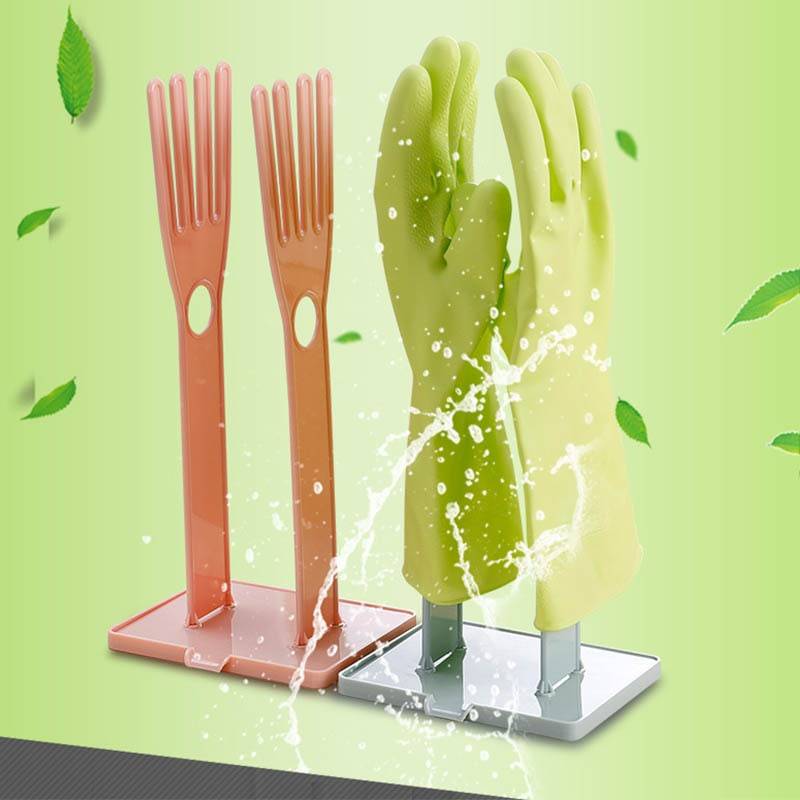 Portable Glove Drying Rack Kitchen Storage Rack Desktop Drainage StoraMaterial: PP 
 Size :34*12*15cm  
 Color: Blue/pink 
 Packing: 1 Set  

 FeedbackTheWellBeing1Portable Glove Drying Rack Kitchen Storage Rack Desktop Drainage Storage Rack Accessories Kitchen ToolsCulinaryWellBeing