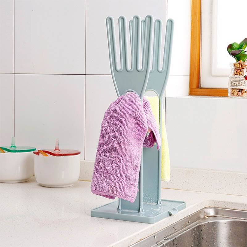 Portable Glove Drying Rack Kitchen Storage Rack Desktop Drainage StoraMaterial: PP 
 Size :34*12*15cm  
 Color: Blue/pink 
 Packing: 1 Set  

 FeedbackTheWellBeing1Portable Glove Drying Rack Kitchen Storage Rack Desktop Drainage Storage Rack Accessories Kitchen ToolsCulinaryWellBeing