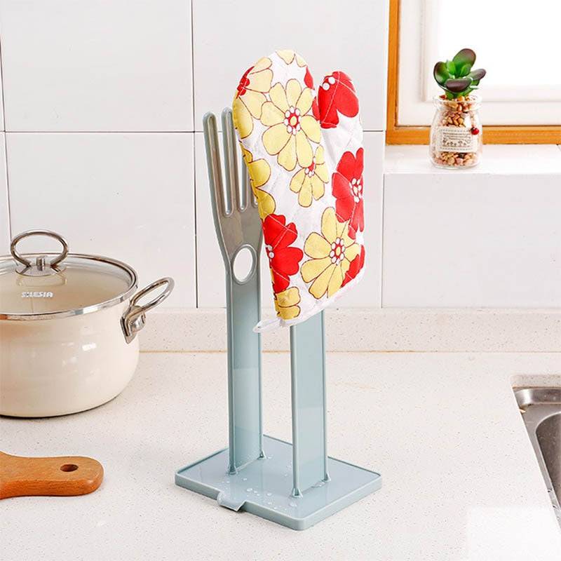 Portable Glove Drying Rack Kitchen Storage Rack Desktop Drainage StoraMaterial: PP 
 Size :34*12*15cm  
 Color: Blue/pink 
 Packing: 1 Set  

 FeedbackTheWellBeing1Portable Glove Drying Rack Kitchen Storage Rack Desktop Drainage Storage Rack Accessories Kitchen ToolsCulinaryWellBeing