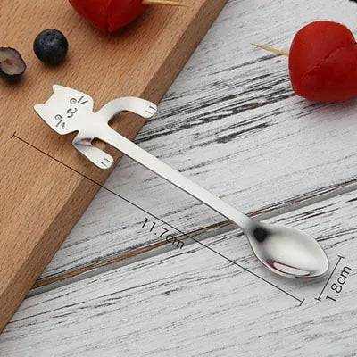 Stainless Steel Cat TeaspoonsName: Cute stainless steel cat spoons
Cutlery type: spoons
Metal Type: stainless steel
Feature: environmentally friendly
Type: coffee spoon
Size: 11.7 cm x 1.8 cmTheWellBeing1Stainless Steel Cat TeaspoonsCulinaryWellBeing
