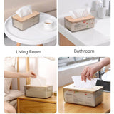 Nordic Simple Transparent Tissue Box Holder Bamboo Cover - Culinarywellbeing