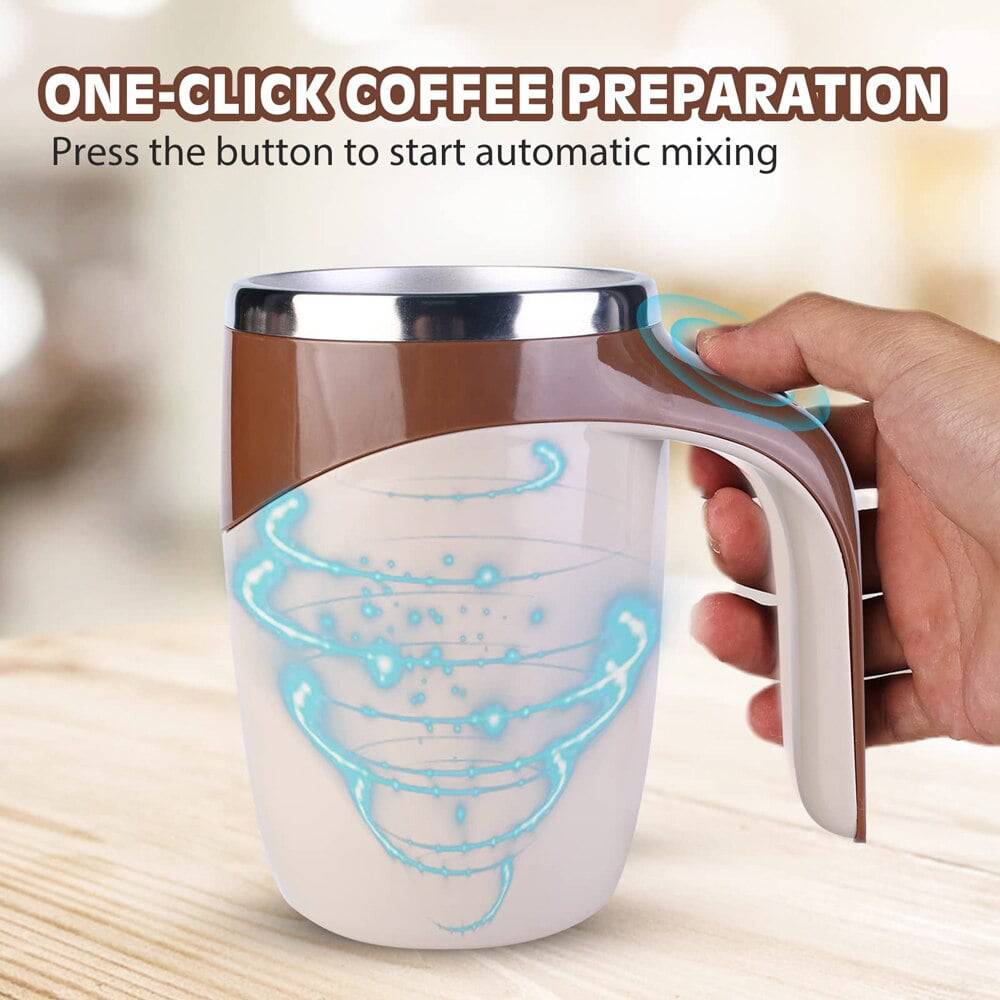 TheWellBeing™Automatic Stirring Magnetic Mug Rechargeable Model Stirring Coffee Cup Electric Stirring Cup Lazy Milkshake Rotating Cup - Culinarywellbeing