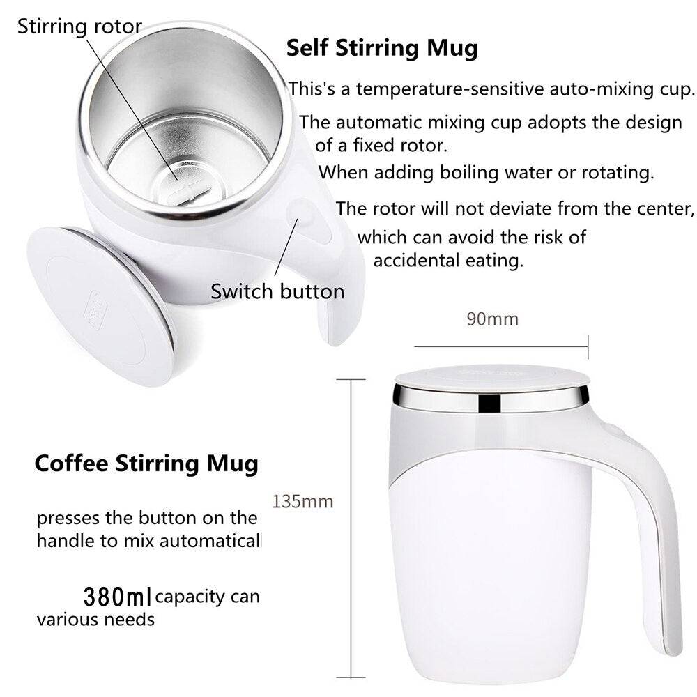 TheWellBeing™Automatic Stirring Magnetic Mug Rechargeable Model Stirring Coffee Cup Electric Stirring Cup Lazy Milkshake Rotating Cup - Culinarywellbeing