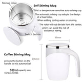 TheWellBeing™Automatic Stirring Magnetic Mug Rechargeable Model Stirring Coffee Cup Electric Stirring Cup Lazy Milkshake Rotating Cup - Culinarywellbeing