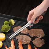 BBQ Tongs Stainless Steel Long Barbecue Clips Round/Sharp Mouth Cooking Steak Tweezers - Culinarywellbeing