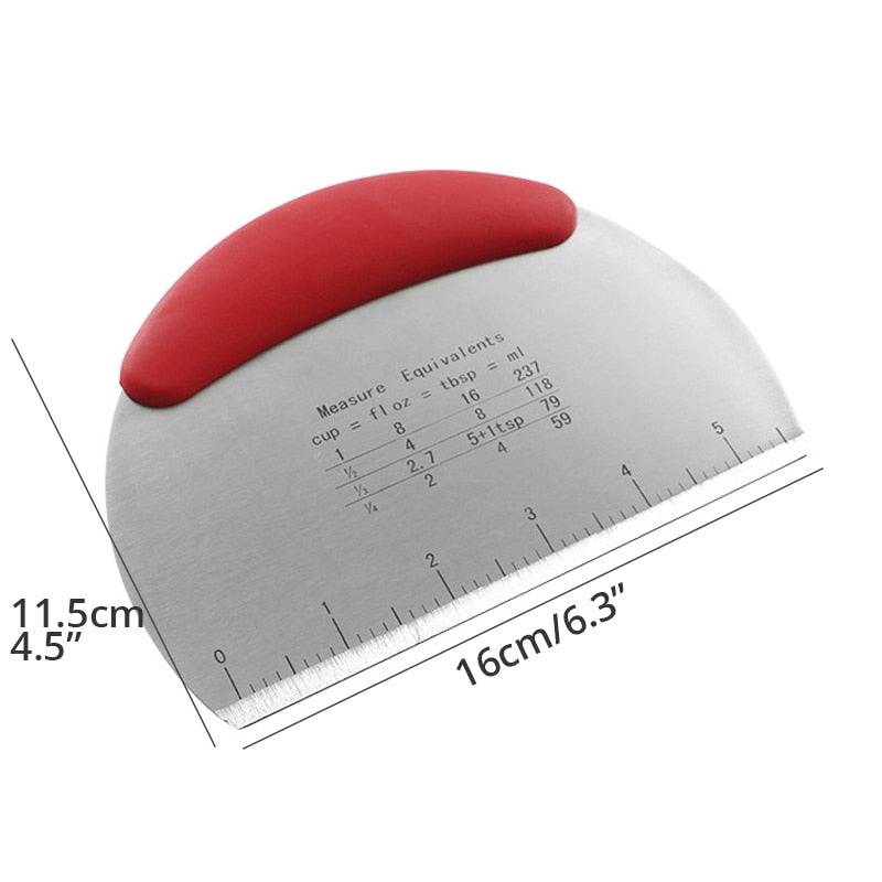 Leeseph Multi-purpose Stainless Steel Scraper & Chopper, Dough Scraper, Pizza Dough Cutter , kitchen tools - Culinarywellbeing