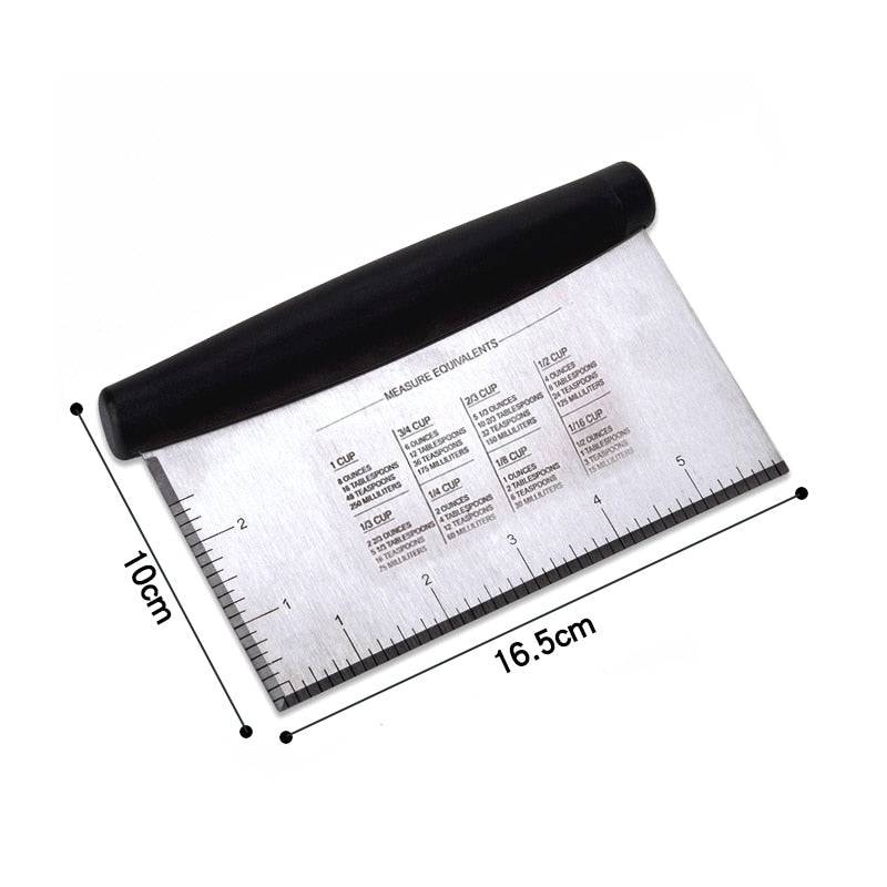 Leeseph Multi-purpose Stainless Steel Scraper & Chopper, Dough Scraper, Pizza Dough Cutter , kitchen tools - Culinarywellbeing