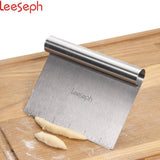 Leeseph Multi-purpose Stainless Steel Scraper & Chopper, Dough Scraper, Pizza Dough Cutter , kitchen tools - Culinarywellbeing