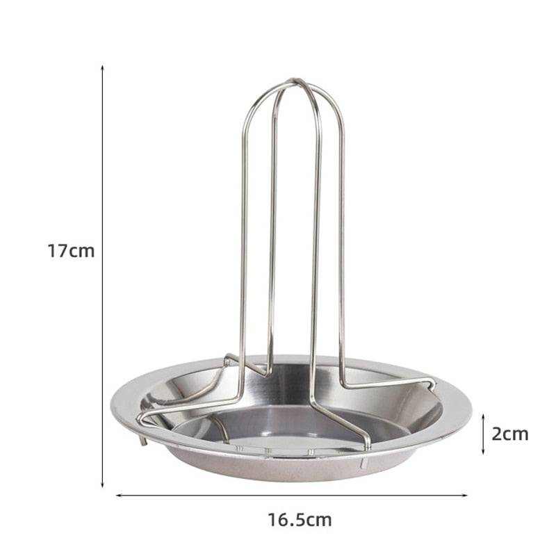 Grill Stand Carbon Steel Roaster Rack BBQ Grill Stand with Bowl