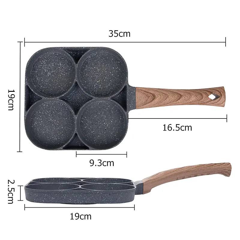 Egg Frying Pan Nonstick Pancake Pans 4-Cups Cookware Pancake Pan Egg Pan Suitable - Culinarywellbeing