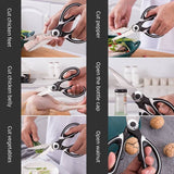 Scissors Stainless Steel Kitchen Household Bone Scissors Chicken WingsSuitable for the kitchen, cut a variety of food, but also as a bottle opener and clip crushed nut shell tool
1. Multifunctional, practicality is very strong

2. VeryTheWellBeing1Scissors Stainless Steel Kitchen Household Bone Scissors Chicken Wings Fish Chopper Bottle Opener Clip Walnut Kitchen ToolsCulinaryWellBeing