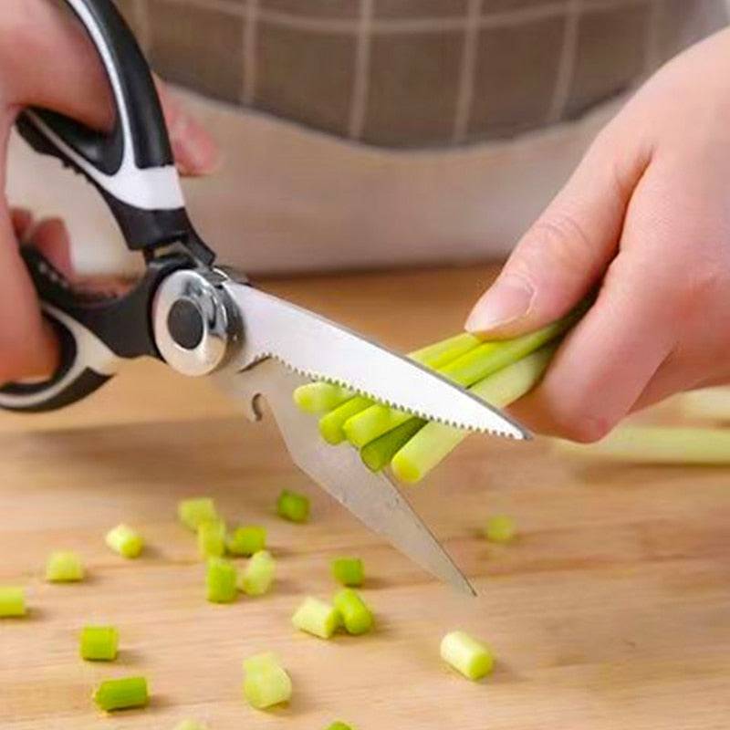 Scissors Stainless Steel Kitchen Household Bone Scissors Chicken WingsSuitable for the kitchen, cut a variety of food, but also as a bottle opener and clip crushed nut shell tool
1. Multifunctional, practicality is very strong

2. VeryTheWellBeing1Scissors Stainless Steel Kitchen Household Bone Scissors Chicken Wings Fish Chopper Bottle Opener Clip Walnut Kitchen ToolsCulinaryWellBeing