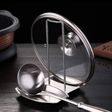 Stainless Steel Pot Lid Rack Detachable Pan Cover Shelf Kitchen Multifunctional Spatula Holder Spoon Stand - Culinarywellbeing