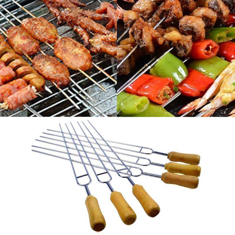 TheWellBeing™ 6-Piece Stainless Steel U-Shaped BBQ Grilling Skewers - Culinarywellbeing