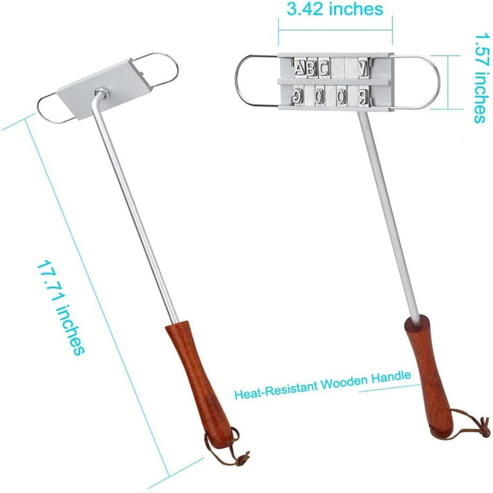 Grill accessories BBQ Branding Iron 55 Letters DIY Printed