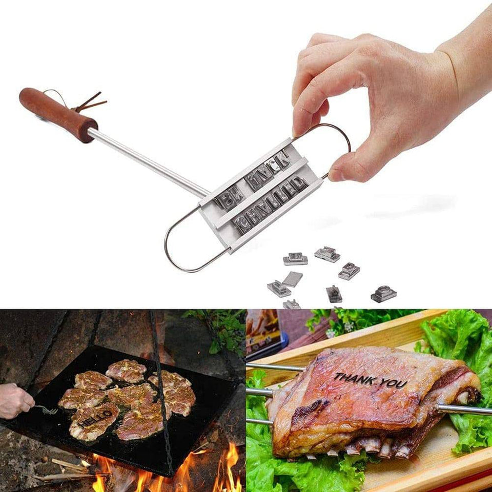 Grill accessories BBQ Branding Iron 55 Letters DIY Printed
