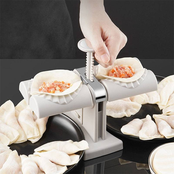 TheWellBeing™Automatic Dumpling Machine Double Head Press Dumplings Mold Empanadas Ravioli Mould Kitchen Gadget Accessories - Culinarywellbeing