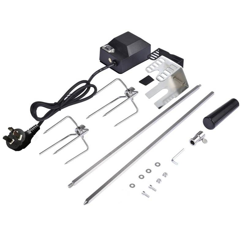 Universal Automatic Grill Rotisserie Kit w/ Electric Motor BBQ Bracket Roaster - Culinarywellbeing