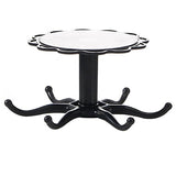 Kitchen Flower Rotary Hook, wall mounted, durable ABS material, 360-degree rotation, black finish.