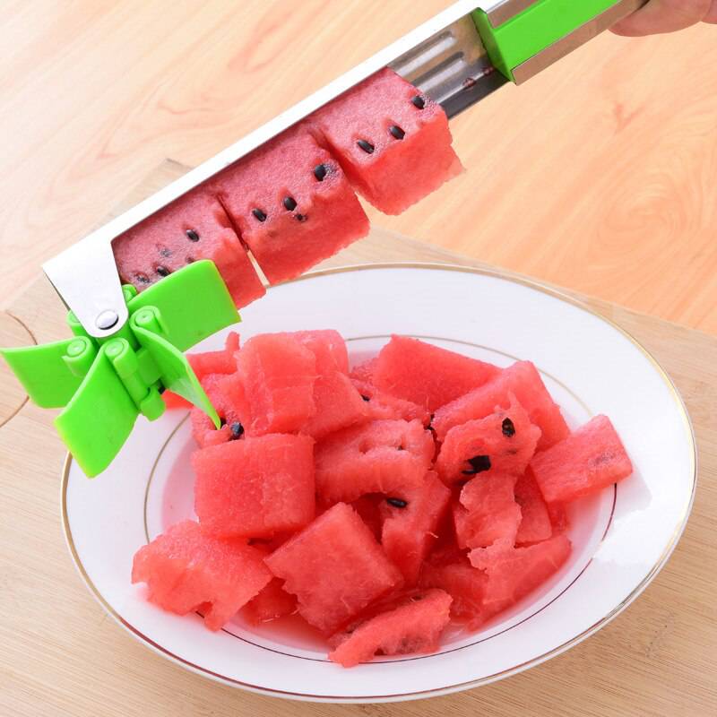 Stainless Steel Watermelon Cutter Windmill Shape Design Slicer Cutter Kitchen Gadgets Salad Fruit Slicer Cutter Tool - Culinarywellbeing