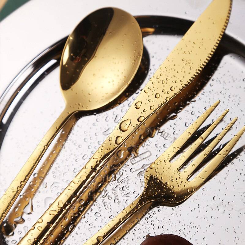 Portuguese Tableware Stainless Steel Knife Fork and Spoon Set Western Food Hotel Steak Knife and Fork - Culinarywellbeing