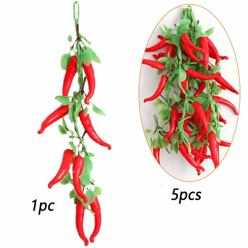 TheWellBeing™ Artificial Simulation Vegetables - Fake Chili Pepper Fruit for Photography Props and Home Decoration - Culinarywellbeing