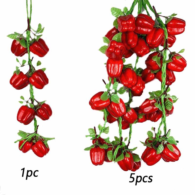 TheWellBeing™ Artificial Simulation Vegetables - Fake Chili Pepper Fruit for Photography Props and Home Decoration - Culinarywellbeing