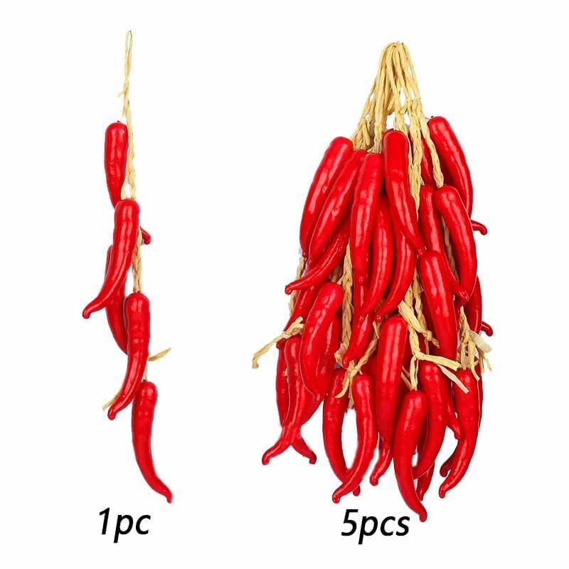 TheWellBeing™ Artificial Simulation Vegetables - Fake Chili Pepper Fruit for Photography Props and Home Decoration - Culinarywellbeing