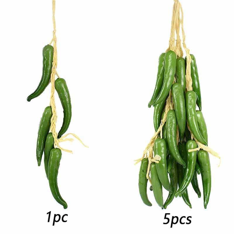 TheWellBeing™ Artificial Simulation Vegetables - Fake Chili Pepper Fruit for Photography Props and Home Decoration - Culinarywellbeing