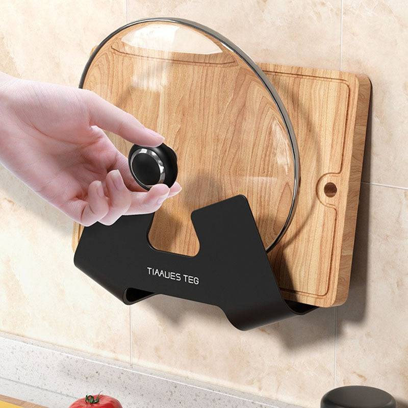 Multifunction Lid Rack Holder Wall Mounted Pan Pot Pan Cover Stand Cutting Board Holder - Culinarywellbeing