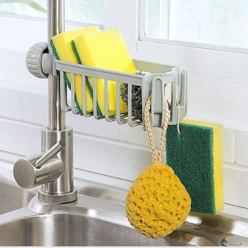 Sink Sponge Soap Cloth Drain Rack Storage Organizer - Culinarywellbeing