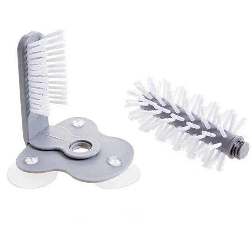 Glass Cleaning Brush - Effortless Bottle Cleaning with 3-Head Design - Culinarywellbeing