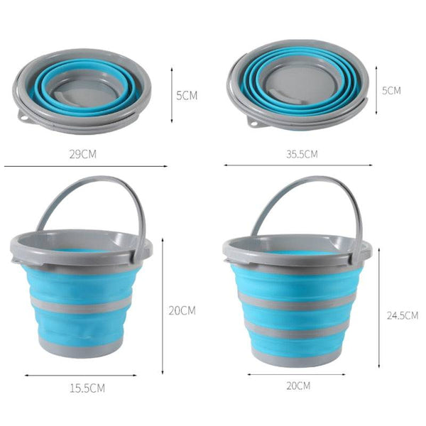 Collapsible Bucket Portable Folding Bucket Silicon - Culinarywellbeing