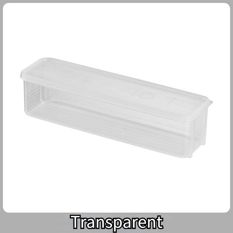 Transparent household cereal preservation storage box with cover.