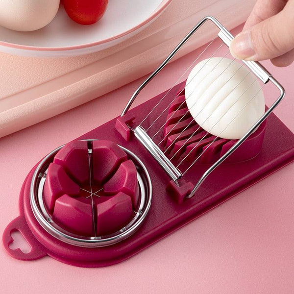 Multifunctional Egg Cutter Stainless Steel Egg Slicer Sectioner Cutter Mold Flower-Shape Luncheon Meat Cutter Kitchen Gadgets - Culinarywellbeing