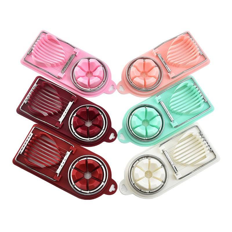 Multifunctional Egg Cutter Stainless Steel Egg Slicer Sectioner Cutter Mold Flower-Shape Luncheon Meat Cutter Kitchen Gadgets - Culinarywellbeing