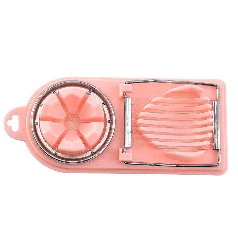 Multifunctional Egg Cutter Stainless Steel Egg Slicer Sectioner Cutter Mold Flower-Shape Luncheon Meat Cutter Kitchen Gadgets - Culinarywellbeing