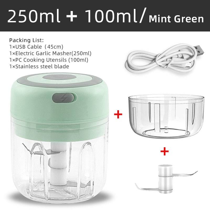 Electric Kitchen Food Chopper Mini Garlic Masher crusher USB Portable Meat Grinder Vegetable Chopper - Culinarywellbeing