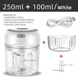 Electric Kitchen Food Chopper Mini Garlic Masher crusher USB Portable Meat Grinder Vegetable Chopper - Culinarywellbeing