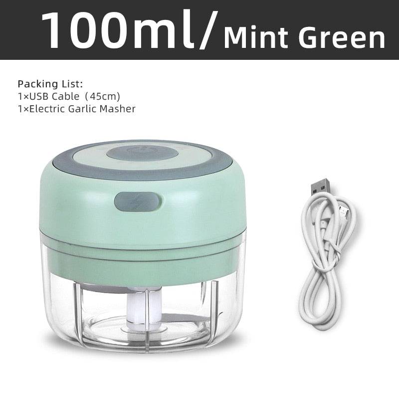 Electric Kitchen Food Chopper Mini Garlic Masher crusher USB Portable Meat Grinder Vegetable Chopper - Culinarywellbeing