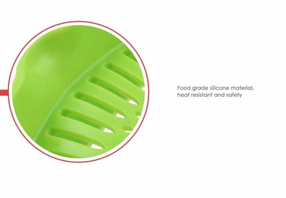 Vegetable Strainer - Silicone Snap N Strain Filter for Easy Cooking - Culinarywellbeing