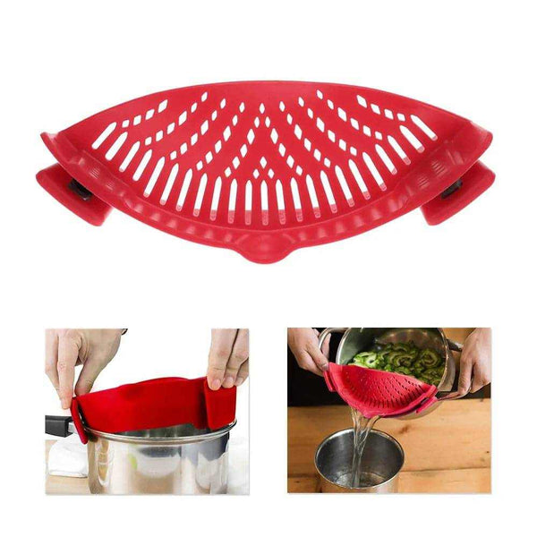 Vegetable Strainer - Silicone Snap N Strain Filter for Easy Cooking- Culinarywellbeing
