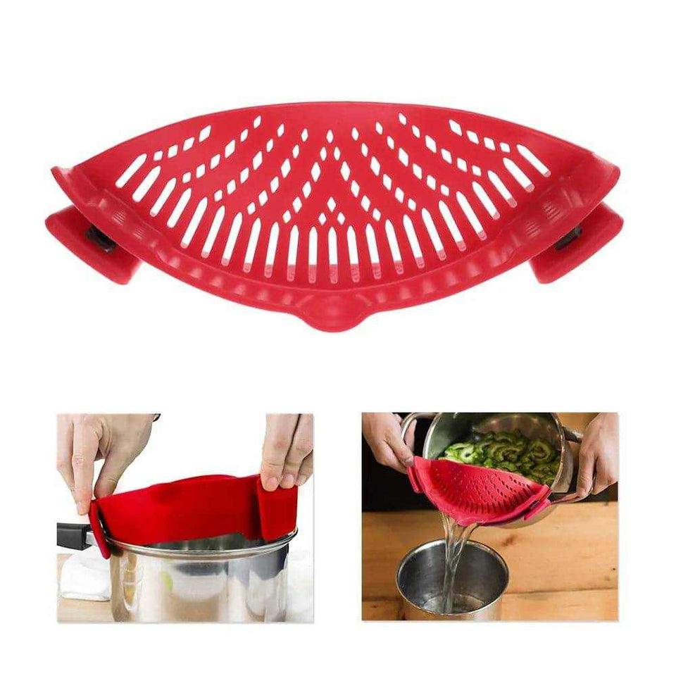 Vegetable Strainer - Silicone Snap N Strain Filter for Easy Cooking- Culinarywellbeing