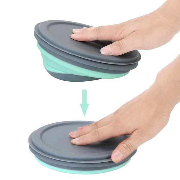 Silicone Tableware with Lid Portable Foldable Bowl Set of 3 - Culinarywellbeing