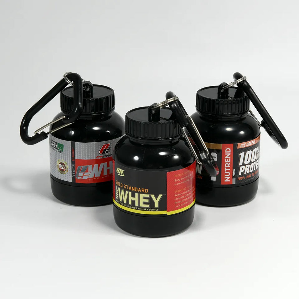 Portable Protein Powder Bottle With Whey Keychain Health Funnel Medicine Box Small Water Cup Outdoor camping Container - Culinarywellbeing