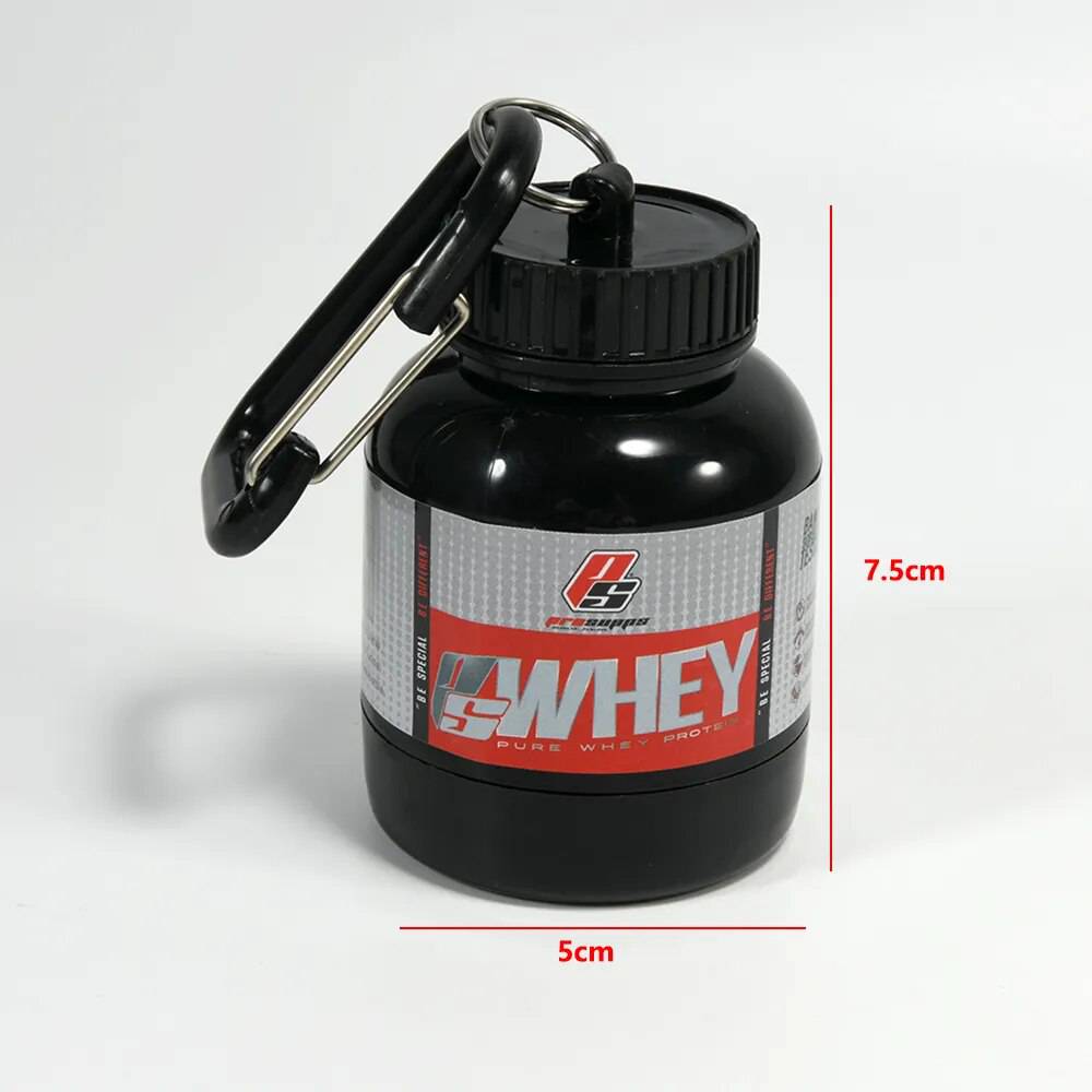 Portable Protein Powder Bottle With Whey Keychain Health Funnel Medicine Box Small Water Cup Outdoor camping Container - Culinarywellbeing