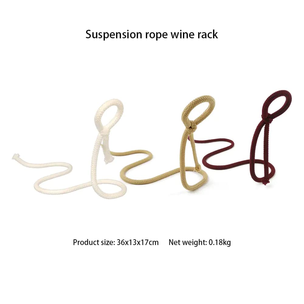 Suspended Rope Wine Bottle Holder - Culinarywellbeing