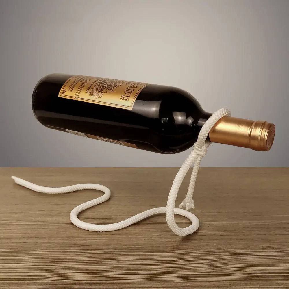 Suspended Rope Wine Bottle Holder - Culinarywellbeing